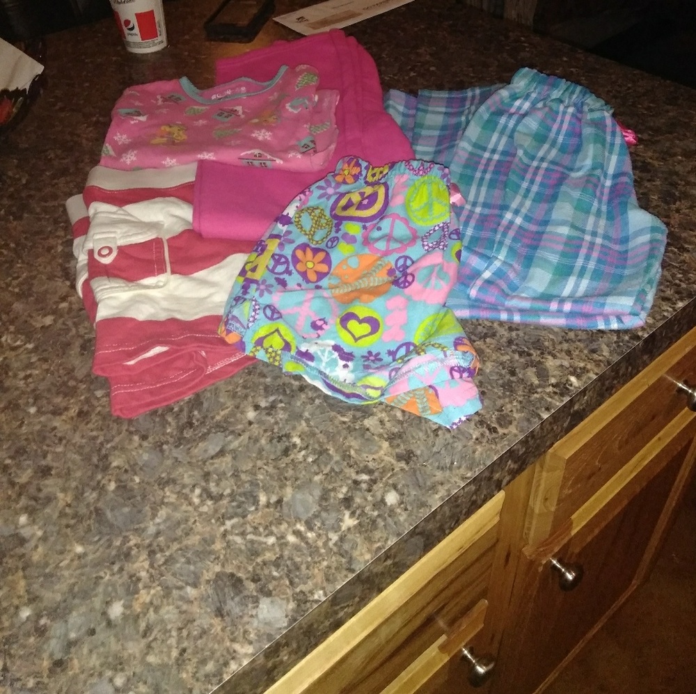 2 pair pj pants,  one pair pj shorts,  pj top and